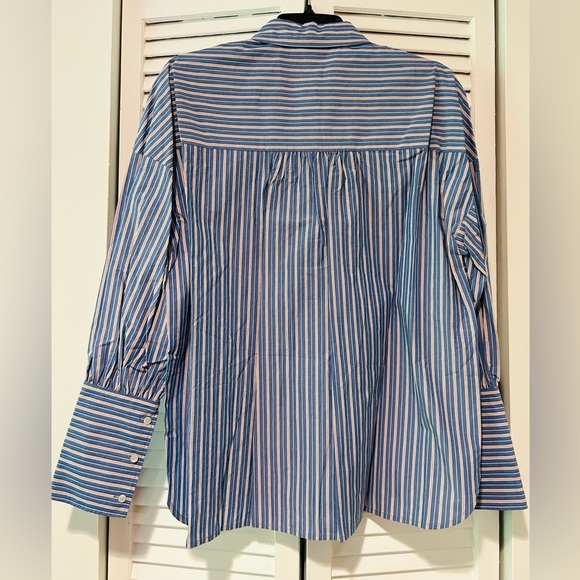 TIBI Garcon Stripe Easy Shirt - Picture 2 of 6